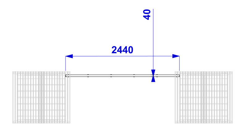 Technical render of a Tower Net Traverse